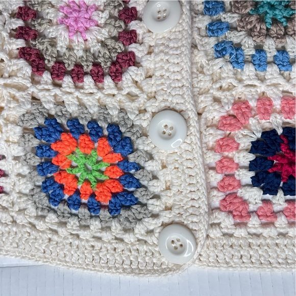 Colorful Granny Square Cardigan - Picture 6 of 10
